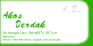 akos derdak business card